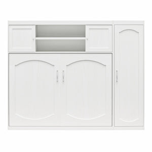 Novogratz Her Majesty Daybed with 1 Storage Cabinet - White - Full