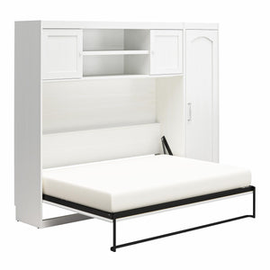 Novogratz Her Majesty Daybed with 1 Storage Cabinet - White - Full