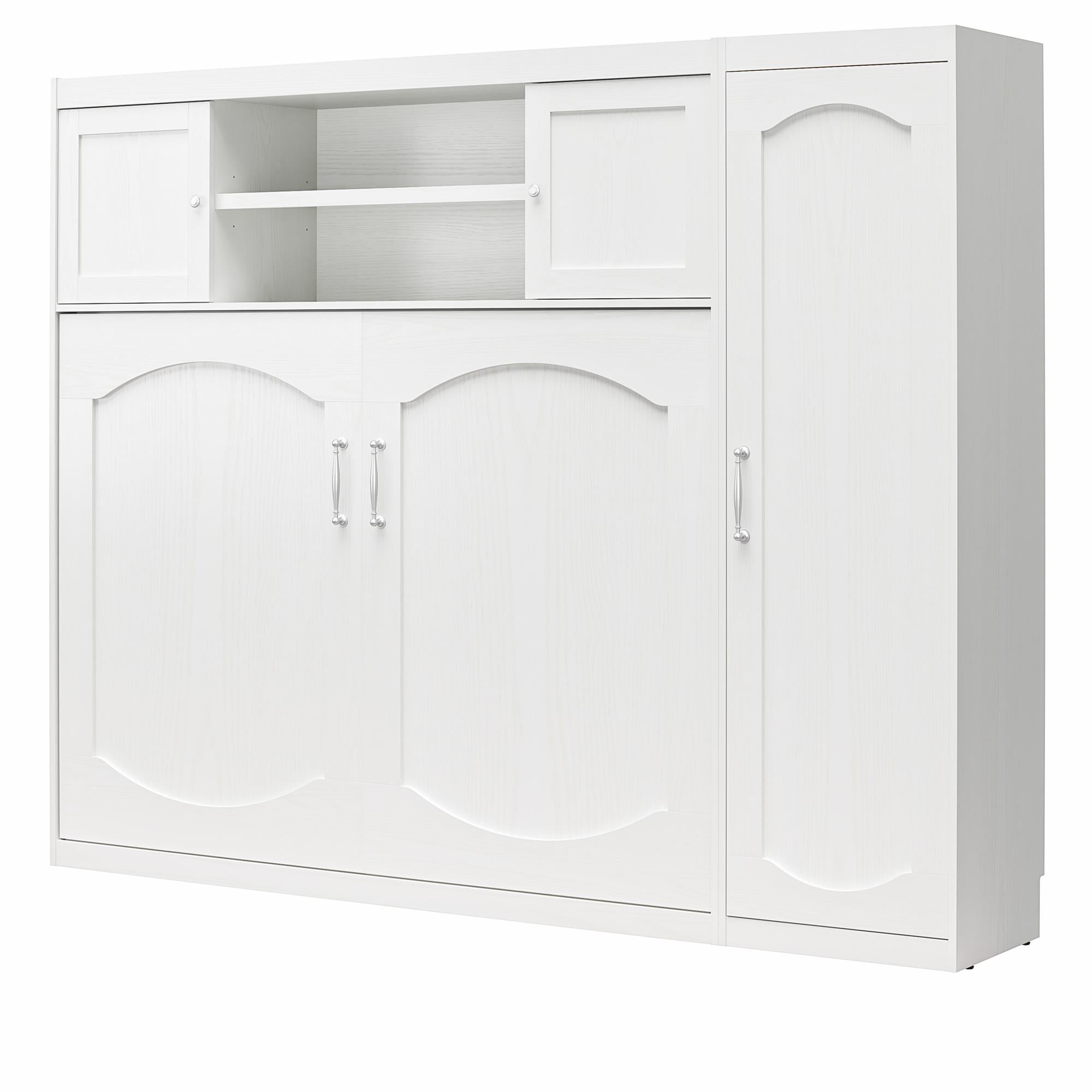 Novogratz Her Majesty Daybed with 1 Storage Cabinet - White - Full