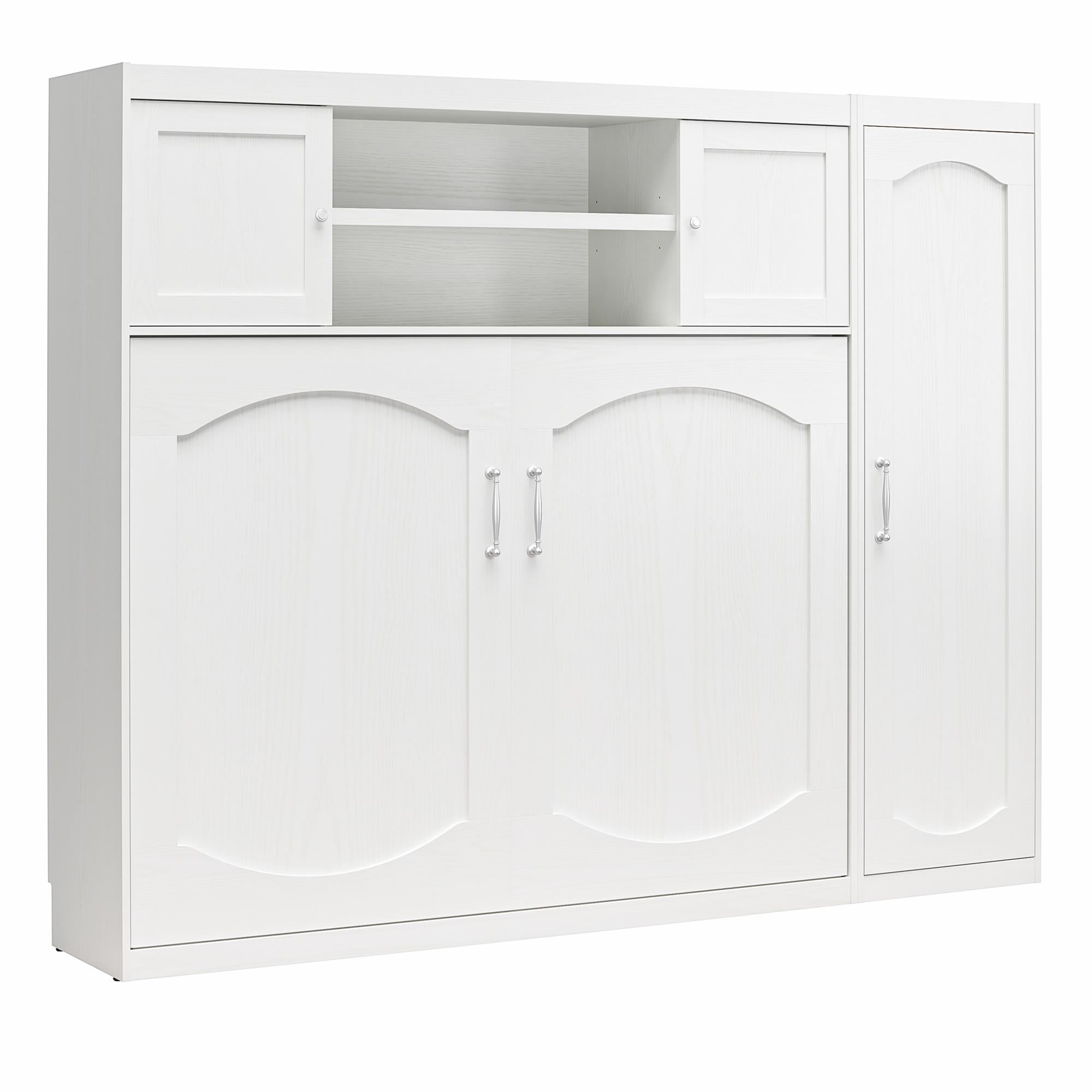 Novogratz Her Majesty Daybed with 1 Storage Cabinet - White - Full