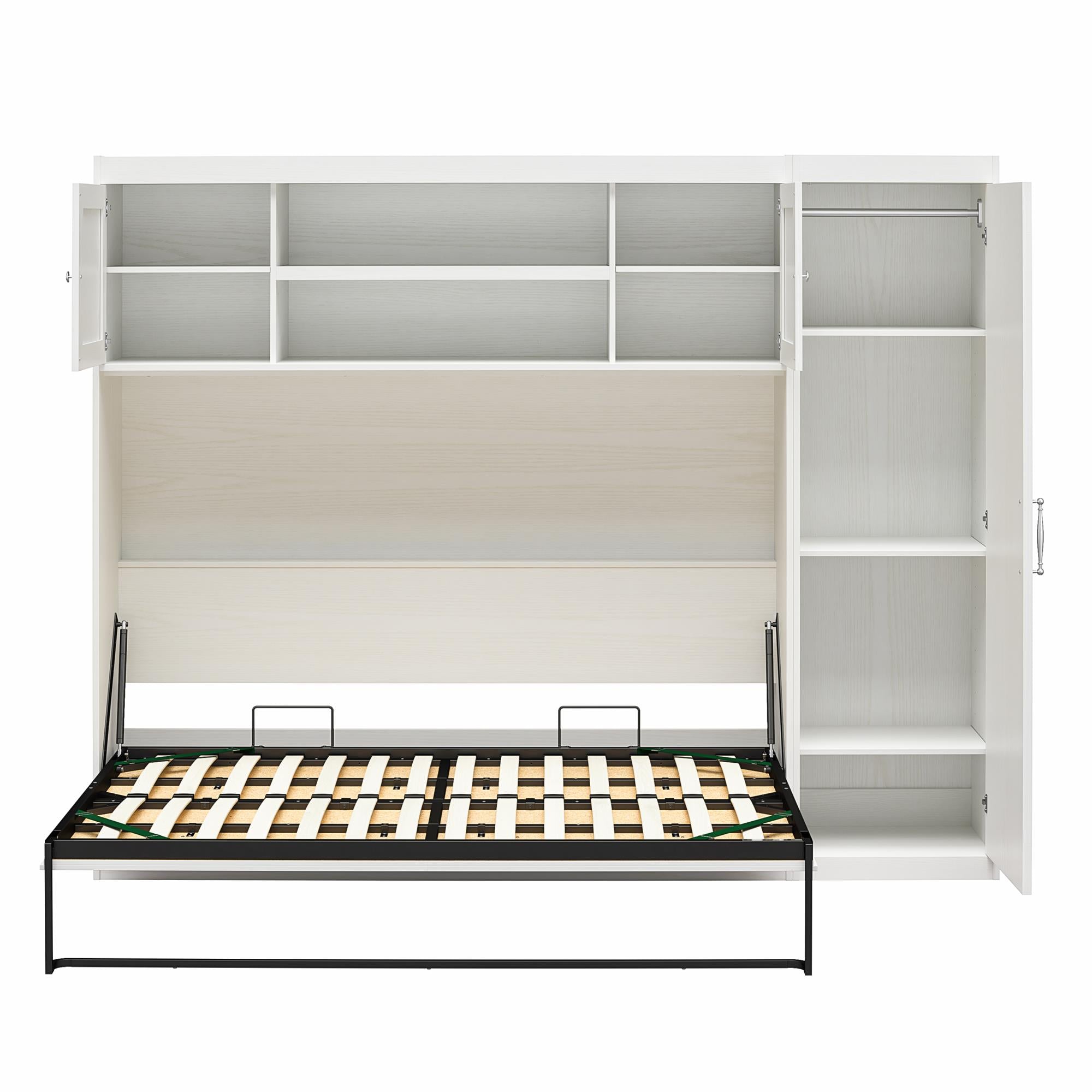 Novogratz Her Majesty Daybed with 1 Storage Cabinet - White - Full