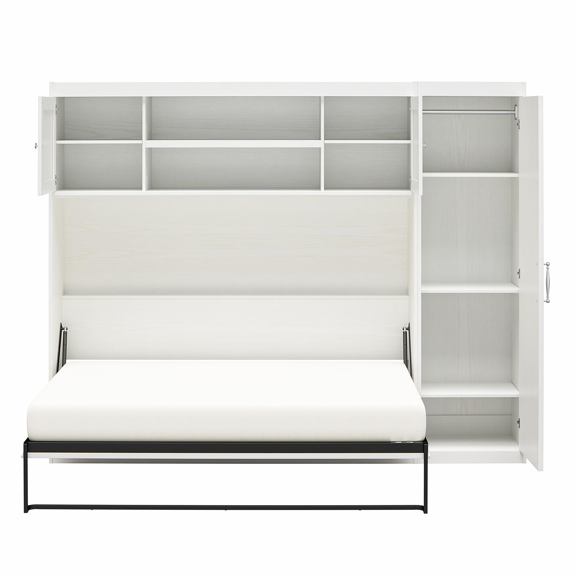 Novogratz Her Majesty Daybed with 1 Storage Cabinet - White - Full
