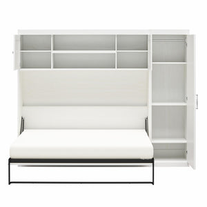 Novogratz Her Majesty Daybed with 1 Storage Cabinet - White - Full