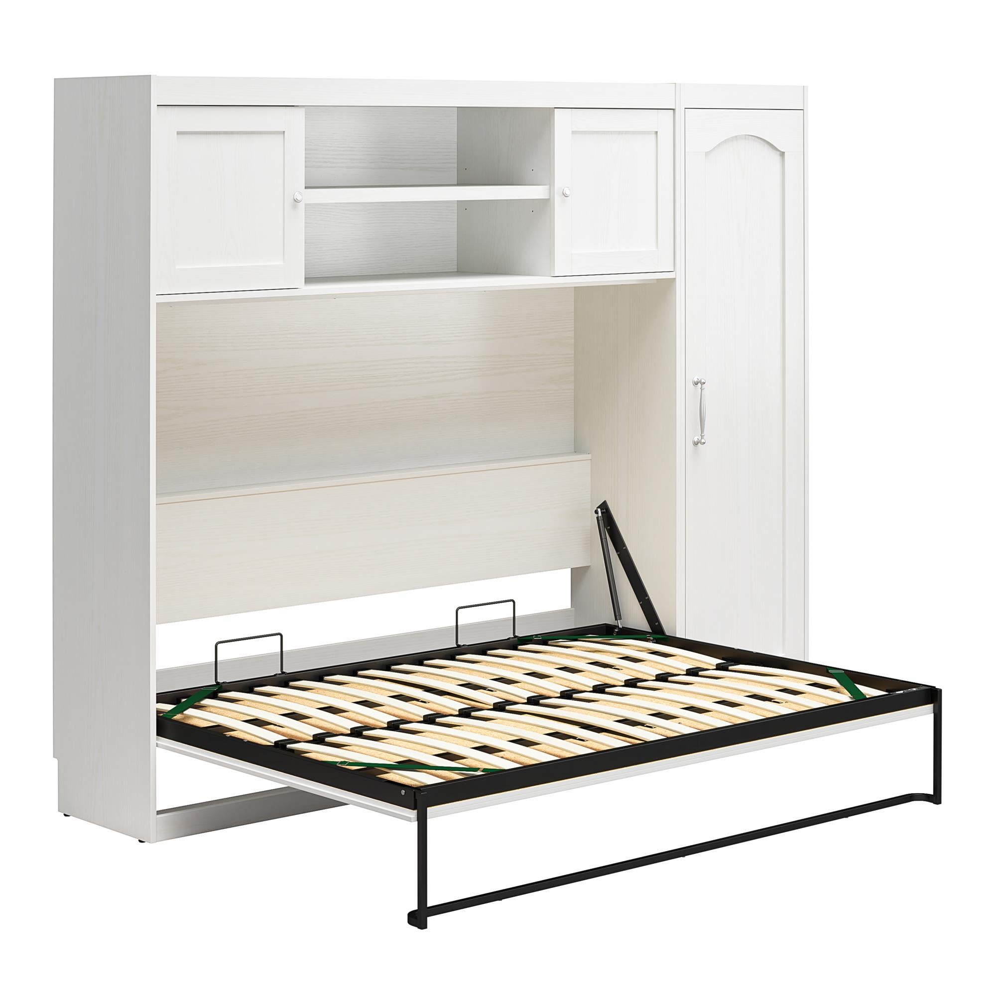 Novogratz Her Majesty Daybed with 1 Storage Cabinet - White - Full