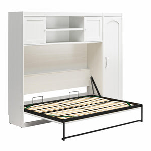 Novogratz Her Majesty Daybed with 1 Storage Cabinet - White - Full