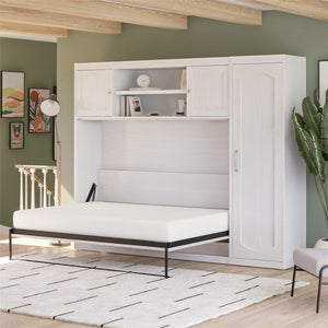 Novogratz Her Majesty Daybed with 1 Storage Cabinet - White - Full