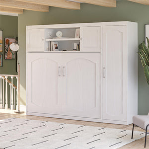 Novogratz Her Majesty Daybed with 1 Storage Cabinet - White - Full