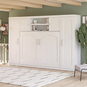 Novogratz Her Majesty Daybed with 2 Storage Cabinets - White - Full