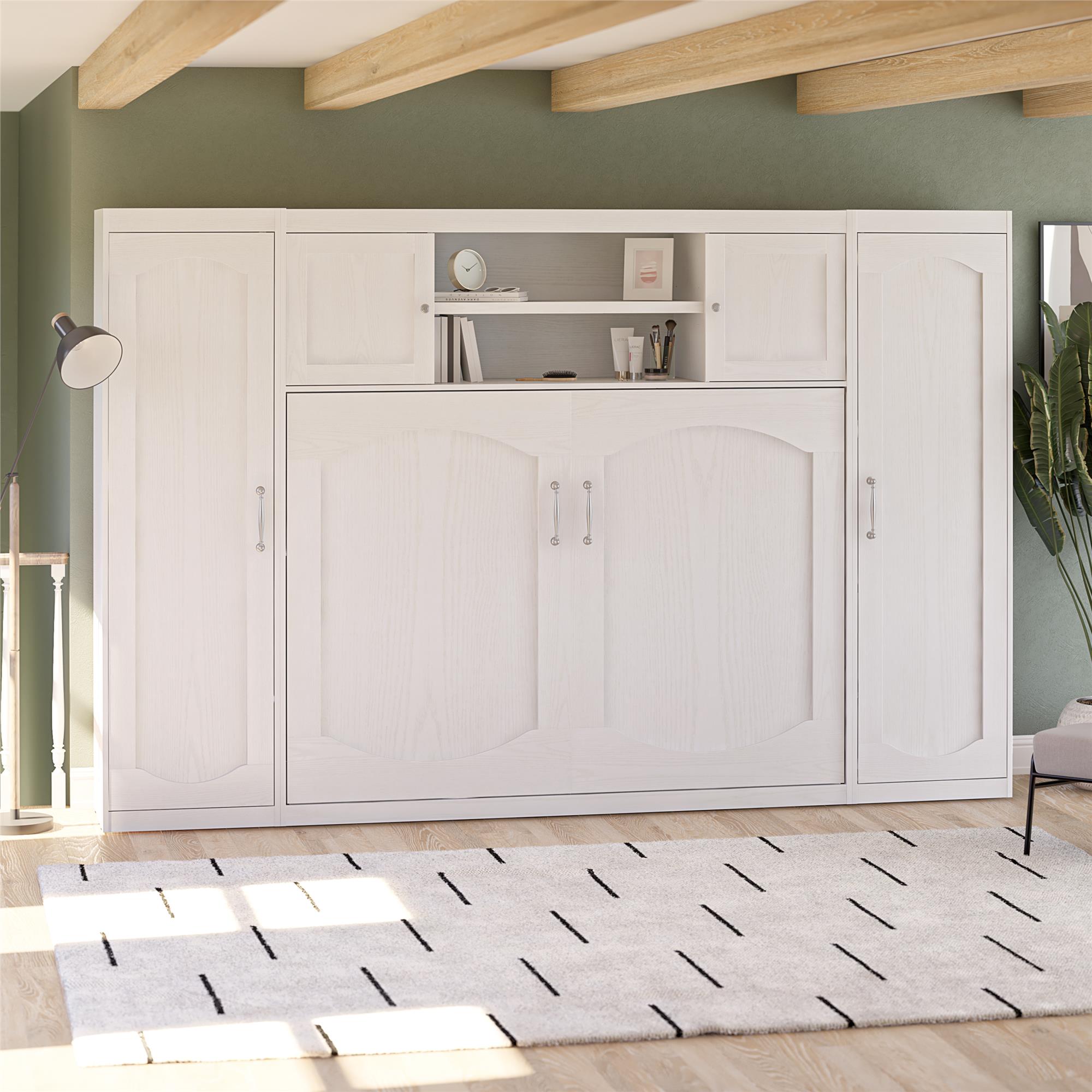 Novogratz Her Majesty Daybed with 2 Storage Cabinets - White - Full