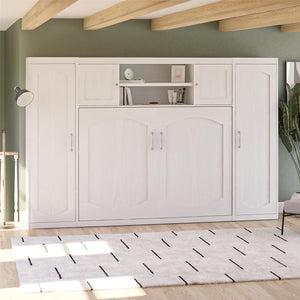 Novogratz Her Majesty Daybed with 2 Storage Cabinets - White - Full