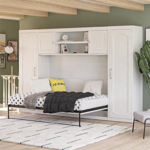 Novogratz Her Majesty Daybed with 2 Storage Cabinets - White - Full