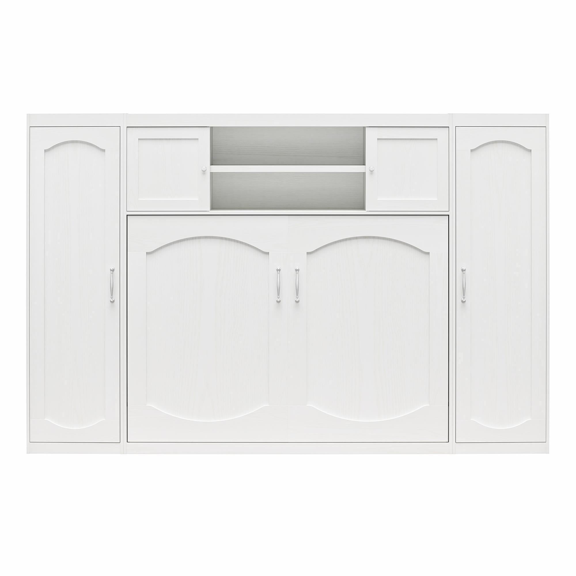 Novogratz Her Majesty Daybed with 2 Storage Cabinets - White - Full