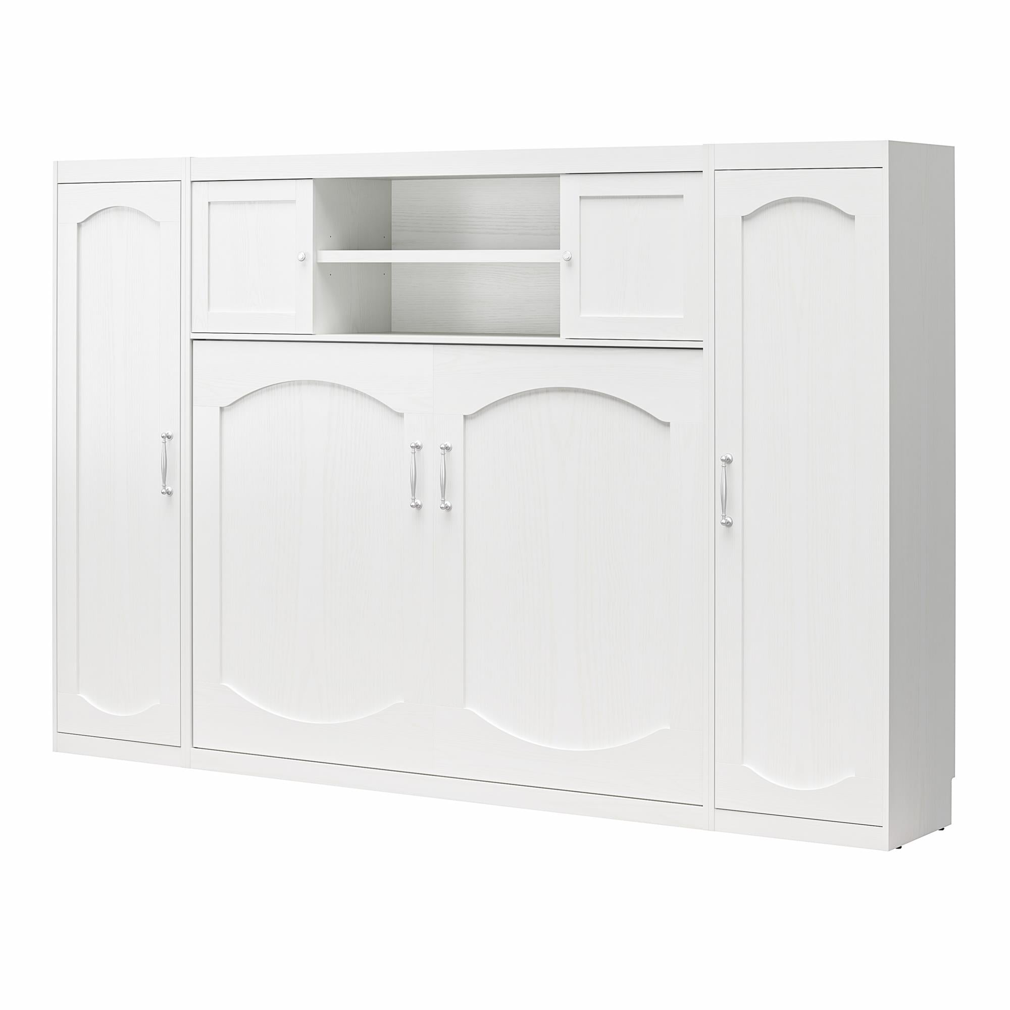 Novogratz Her Majesty Daybed with 2 Storage Cabinets - White - Full