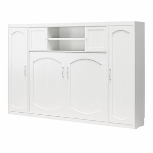 Novogratz Her Majesty Daybed with 2 Storage Cabinets - White - Full