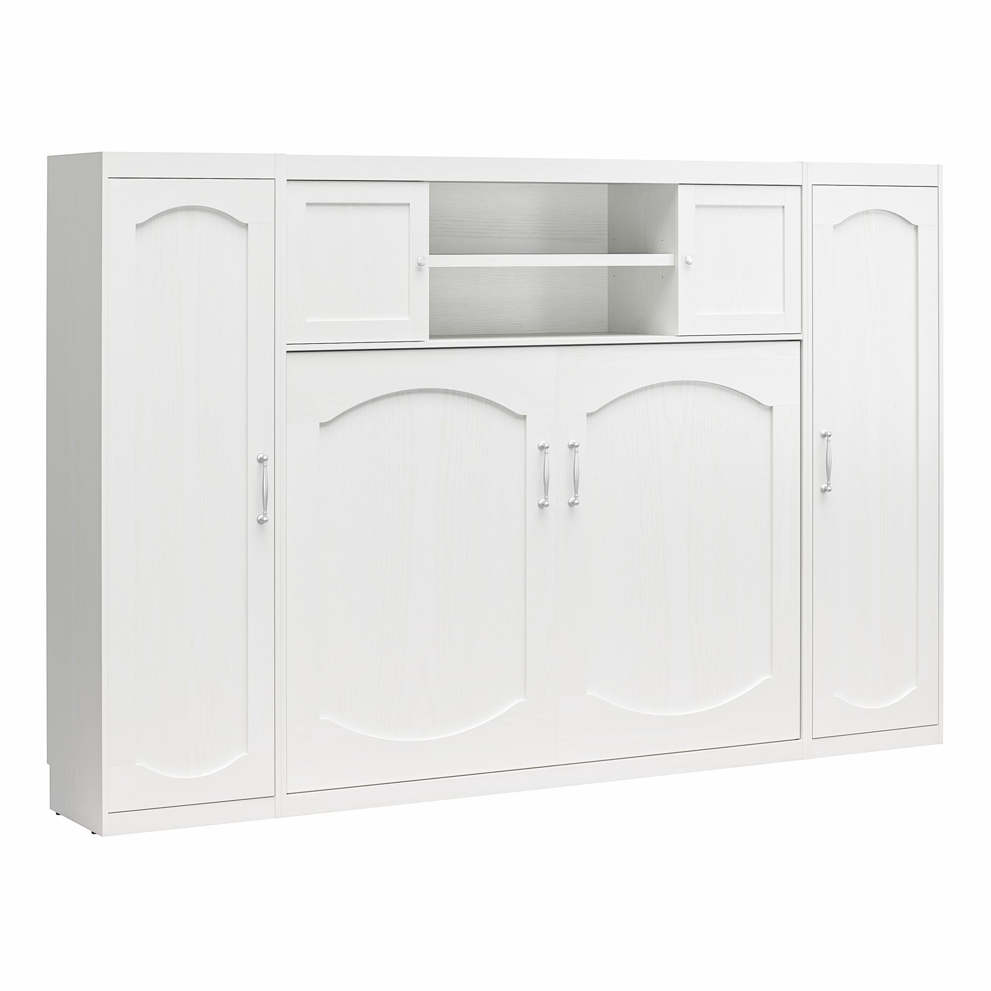 Novogratz Her Majesty Daybed with 2 Storage Cabinets - White - Full