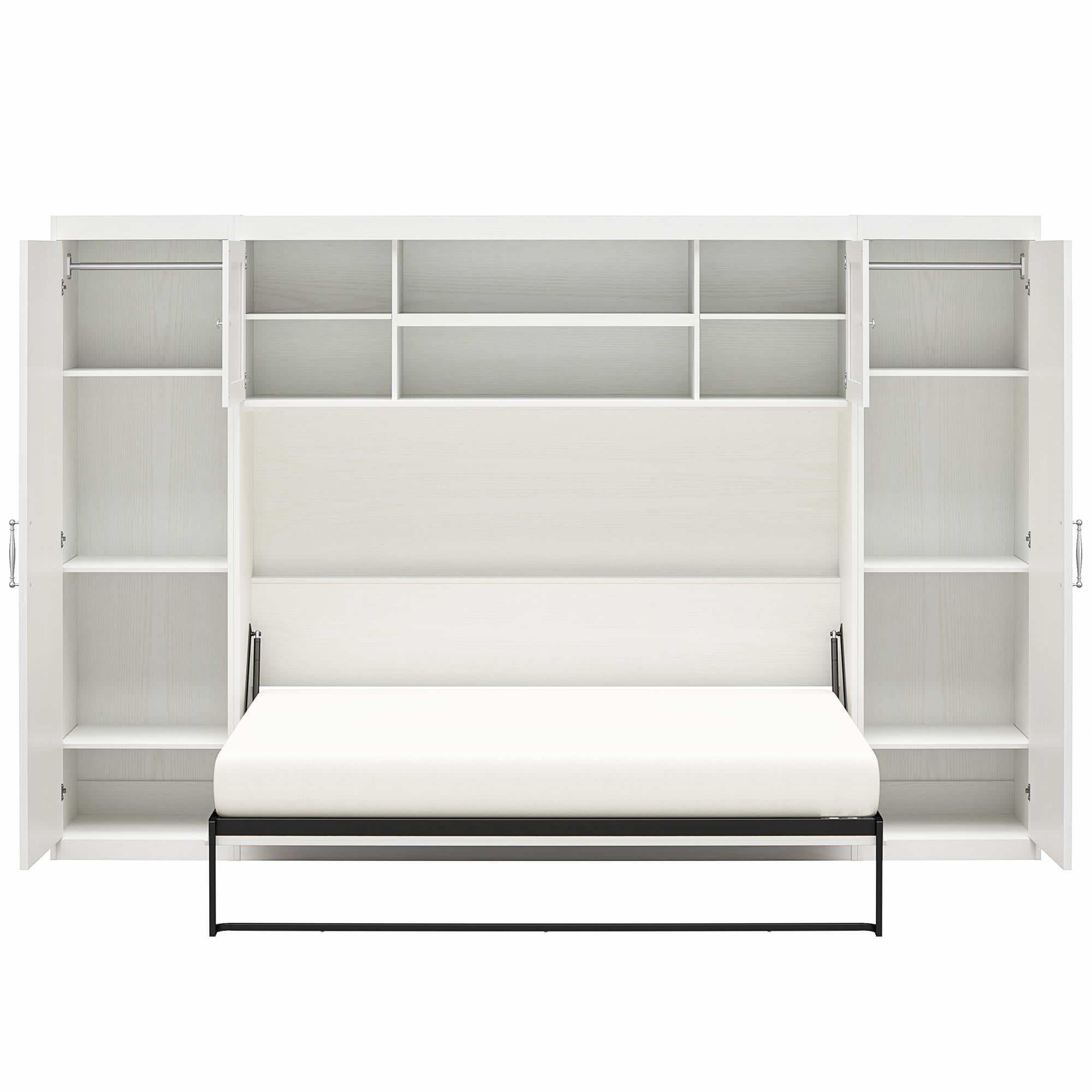 Novogratz Her Majesty Daybed with 2 Storage Cabinets - White - Full