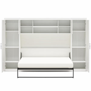 Novogratz Her Majesty Daybed with 2 Storage Cabinets - White - Full