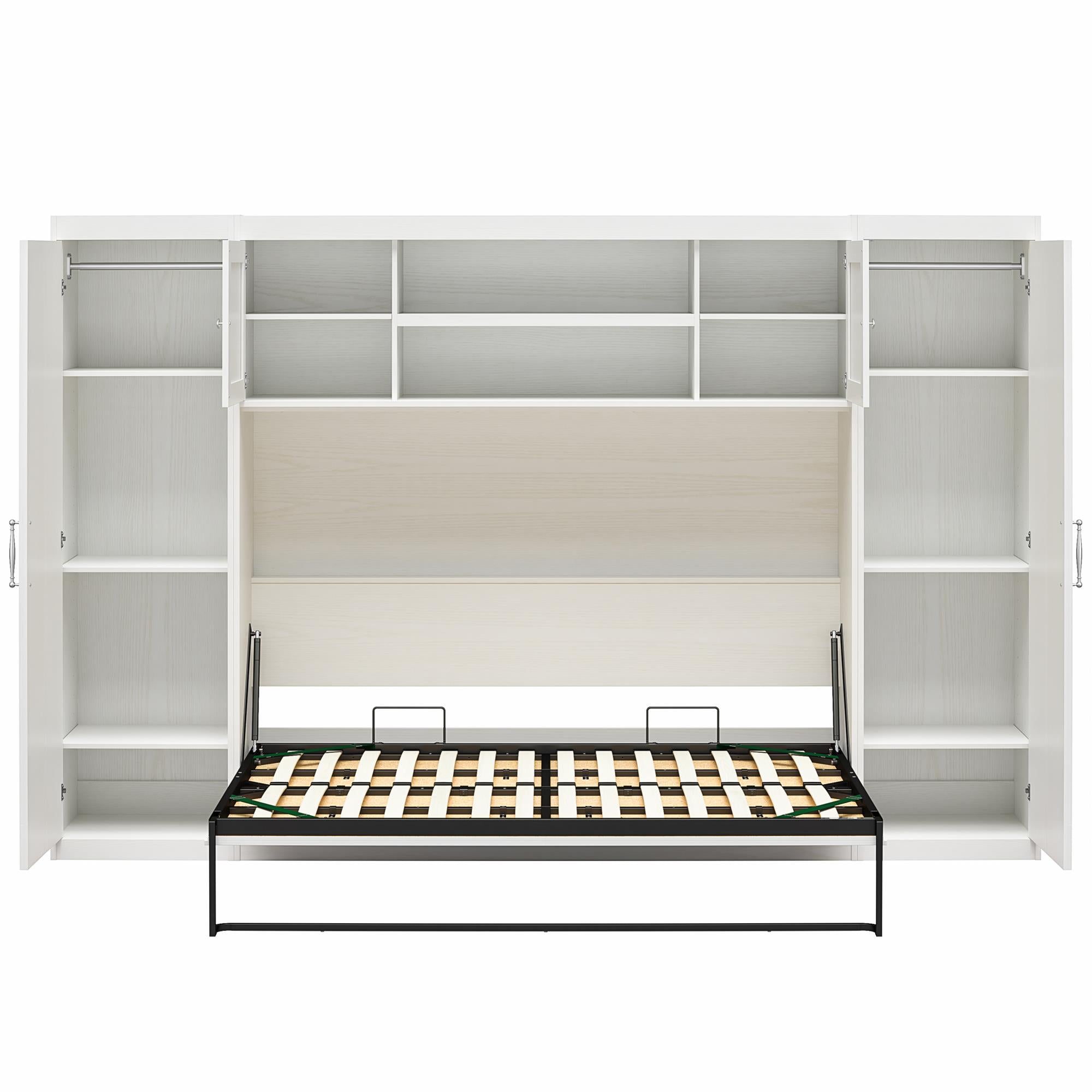 Novogratz Her Majesty Daybed with 2 Storage Cabinets - White - Full