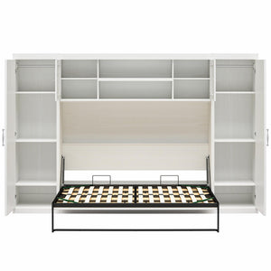 Novogratz Her Majesty Daybed with 2 Storage Cabinets - White - Full