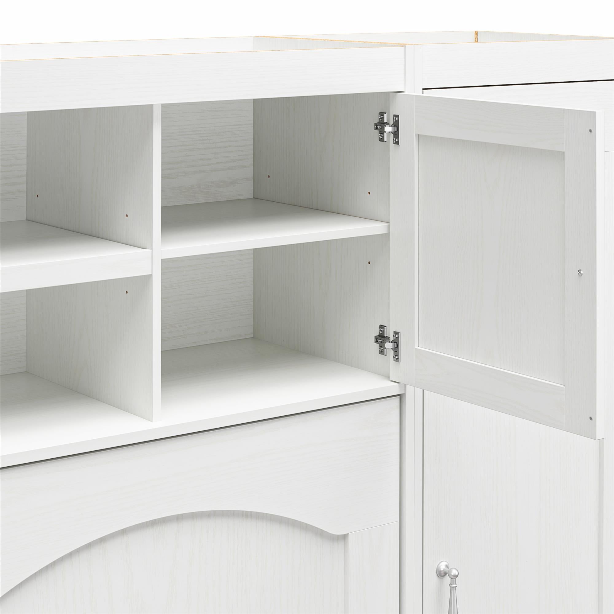 Novogratz Her Majesty Daybed with 2 Storage Cabinets - White - Full
