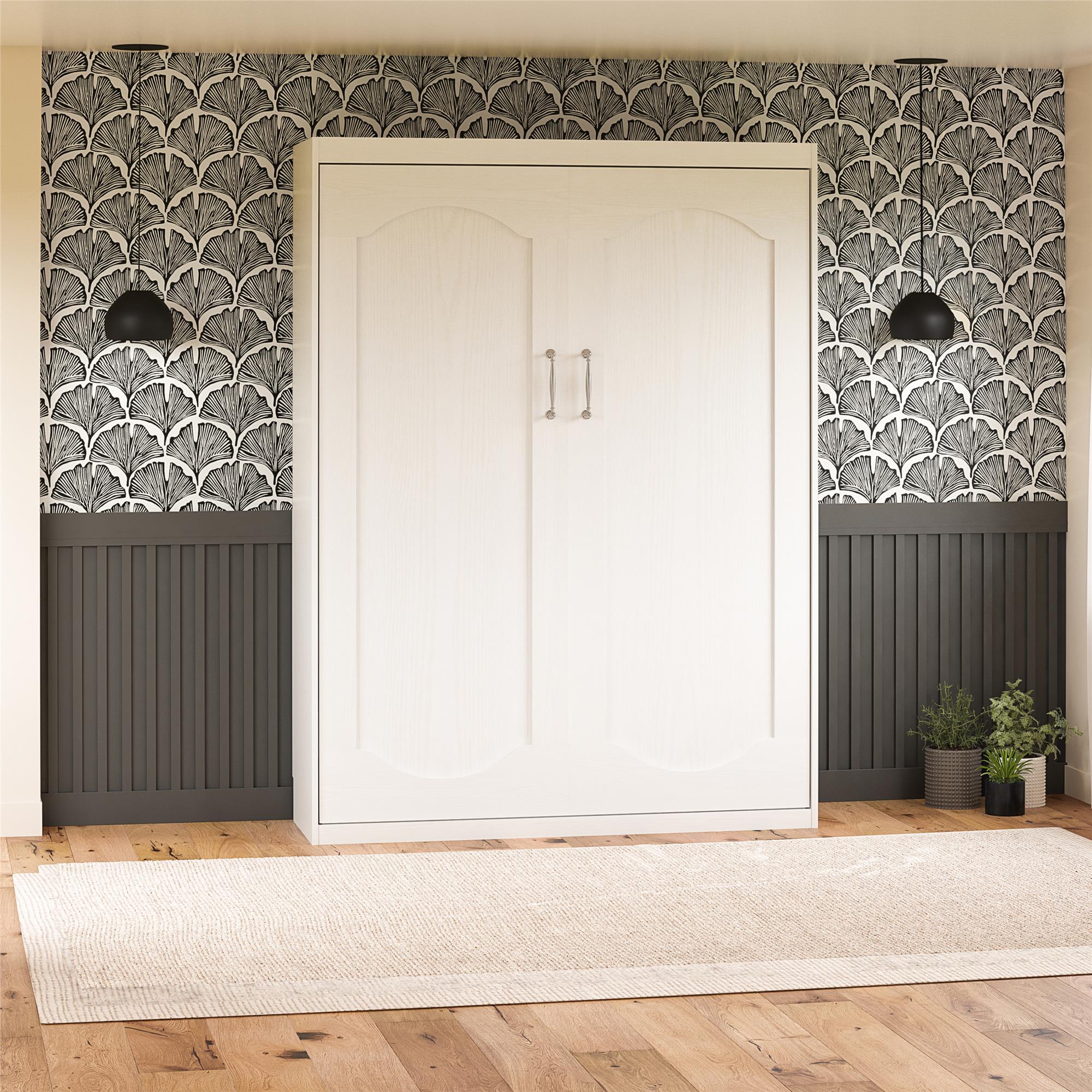 Novogratz Her Majesty Murphy Bed, Full Size - White - Full
