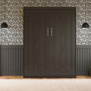 Novogratz Her Majesty Murphy Bed, Full Size - Black Oak - Full