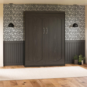 Novogratz Her Majesty Murphy Bed, Full Size - Black Oak - Full