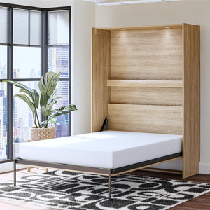 Novogratz Holly Hills Murphy Bed, Full Size - Light Oak - Full