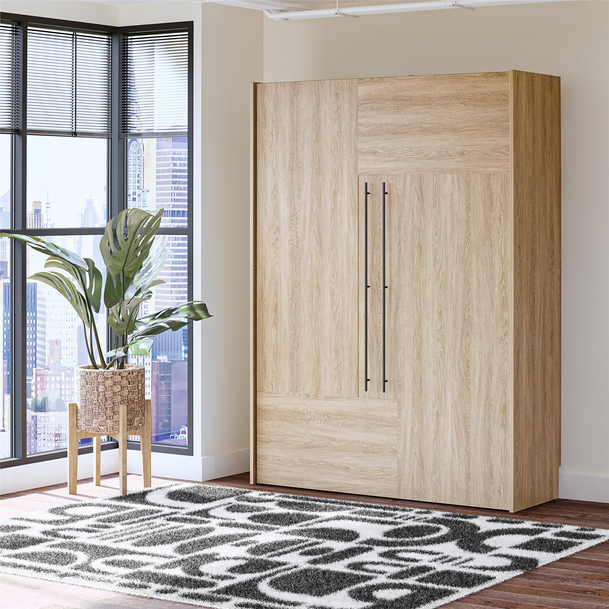 Novogratz Holly Hills Murphy Bed, Full Size - Light Oak - Full