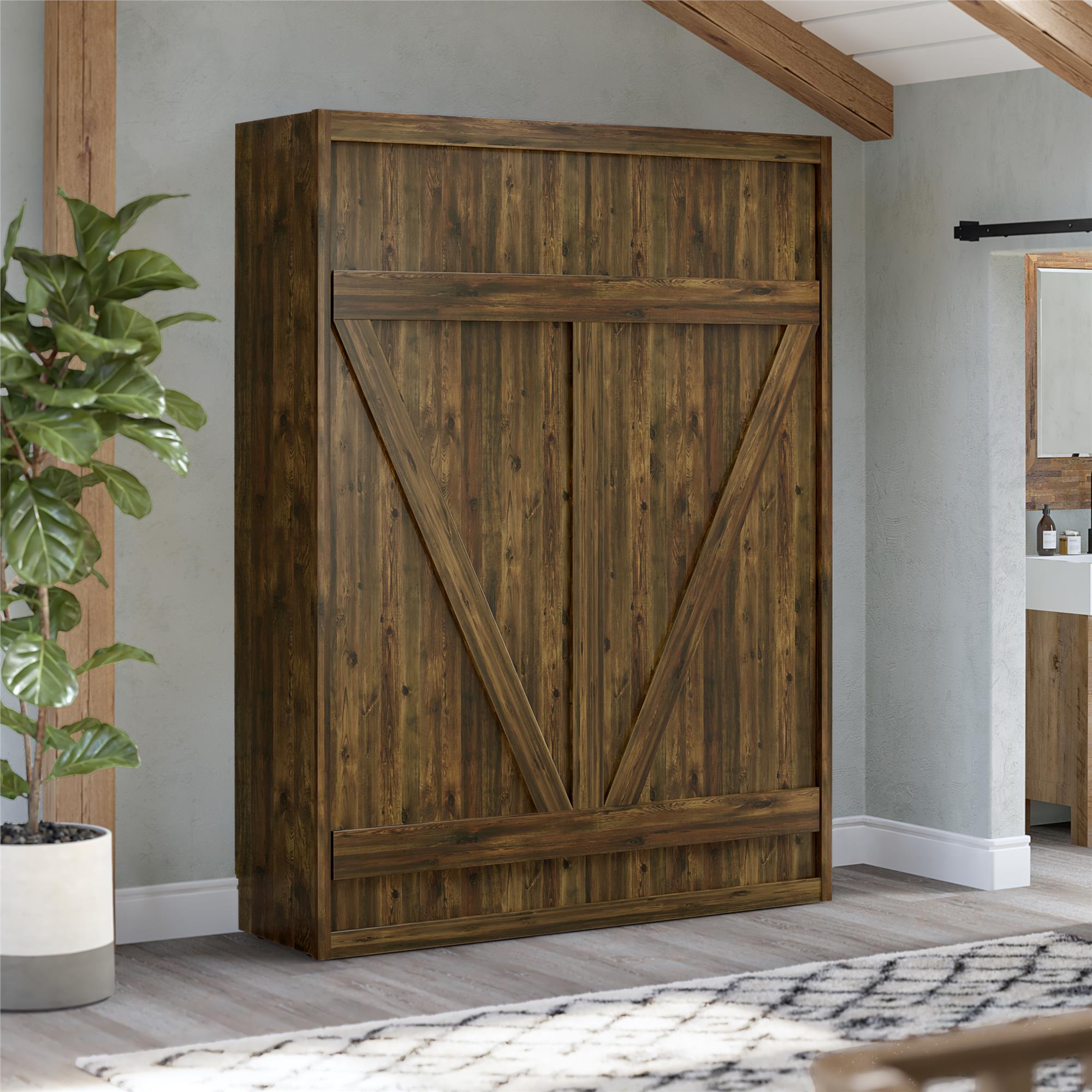 Signature Sleep Farmington Murphy Bed - Century Barn Pine - Full