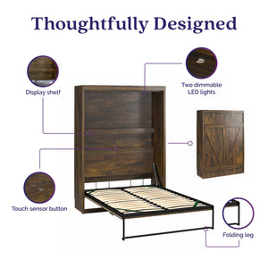Signature Sleep Farmington Murphy Bed - Century Barn Pine - Full