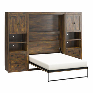Signature Sleep Farmington Murphy Bed with Cabinets - Century Barn Pine - Full