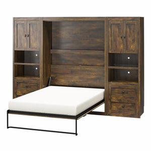 Signature Sleep Farmington Murphy Bed with Cabinets - Century Barn Pine - Full