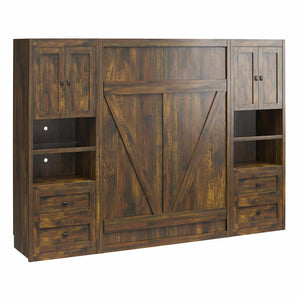 Signature Sleep Farmington Murphy Bed with Cabinets - Century Barn Pine - Full