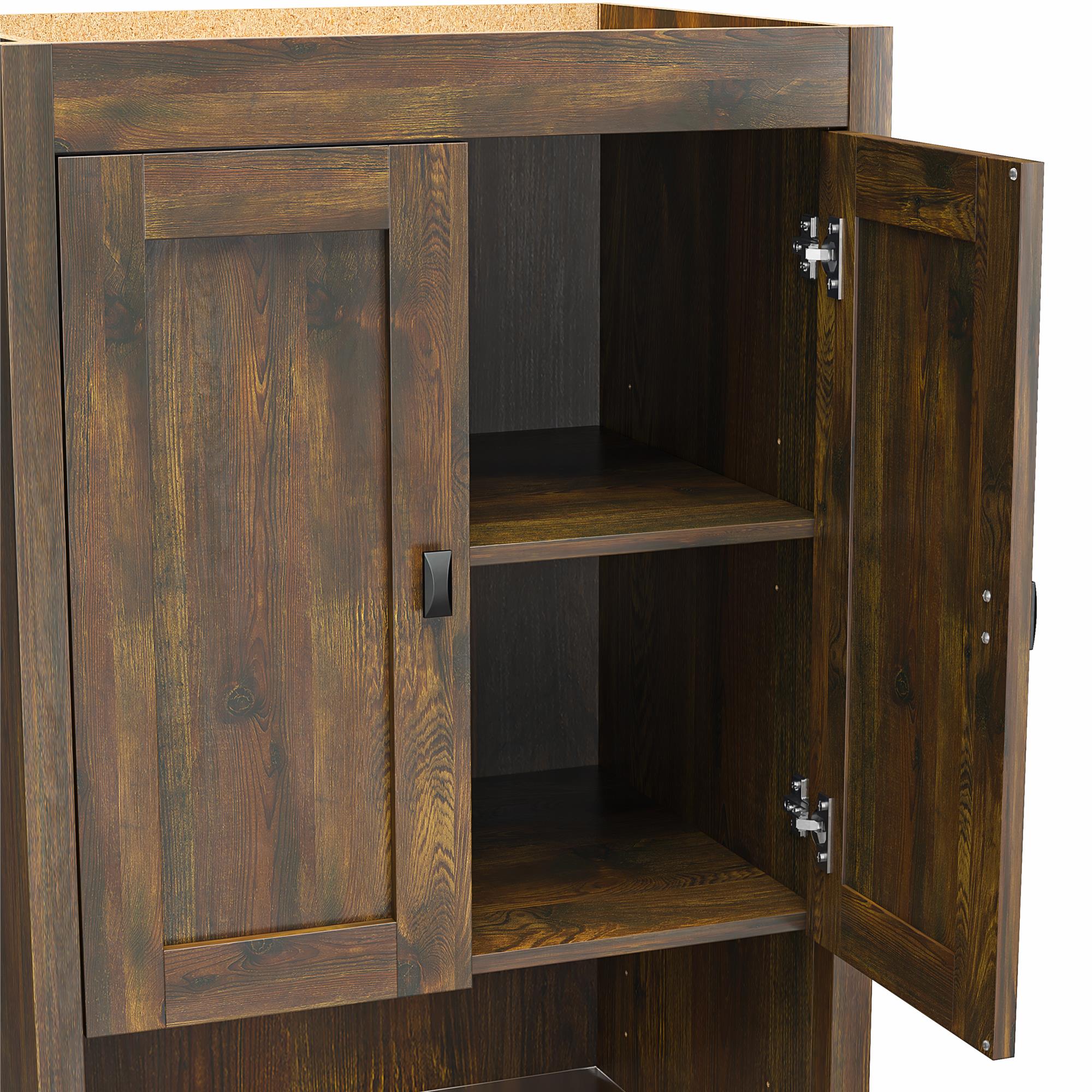 Signature Sleep Farmington Murphy Bed with Cabinets - Century Barn Pine - Full