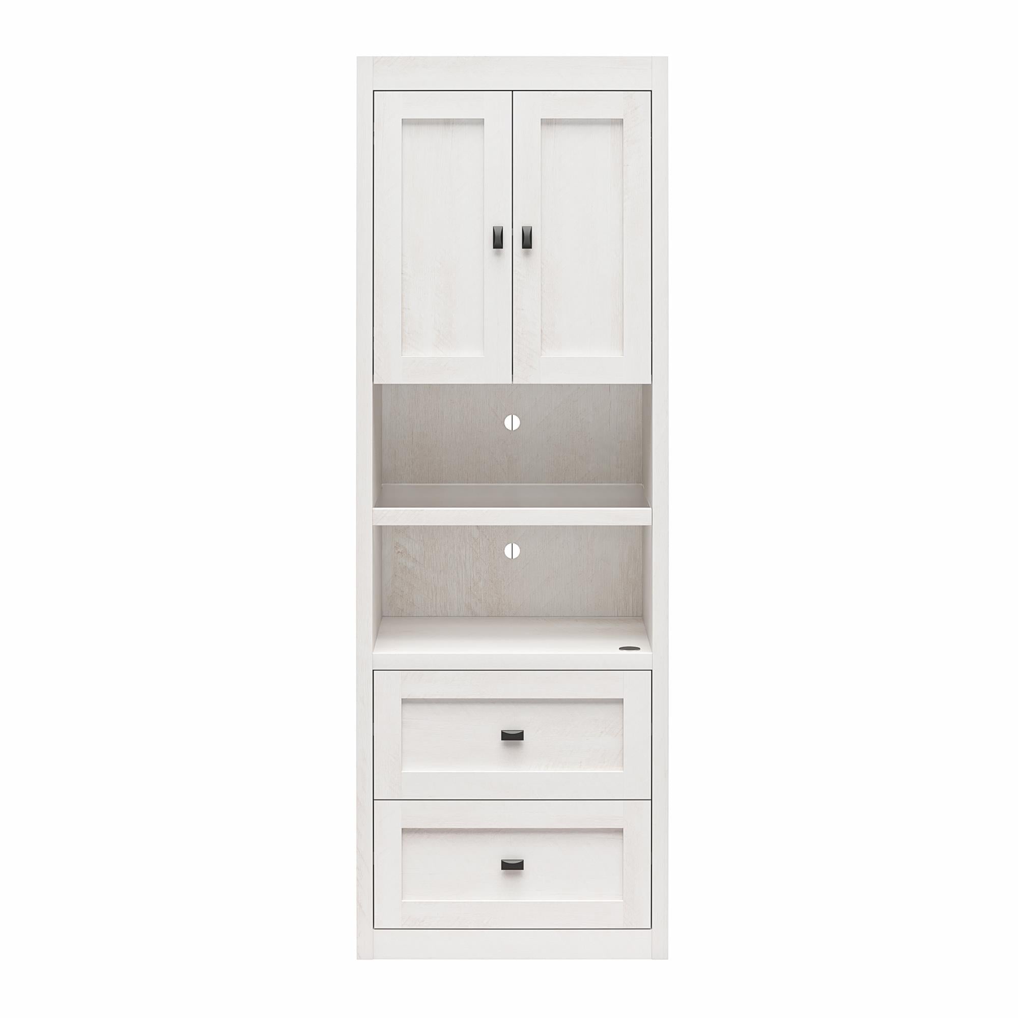 Signature Sleep Farmington Murphy Bed with Cabinets - Ivory Oak - Full