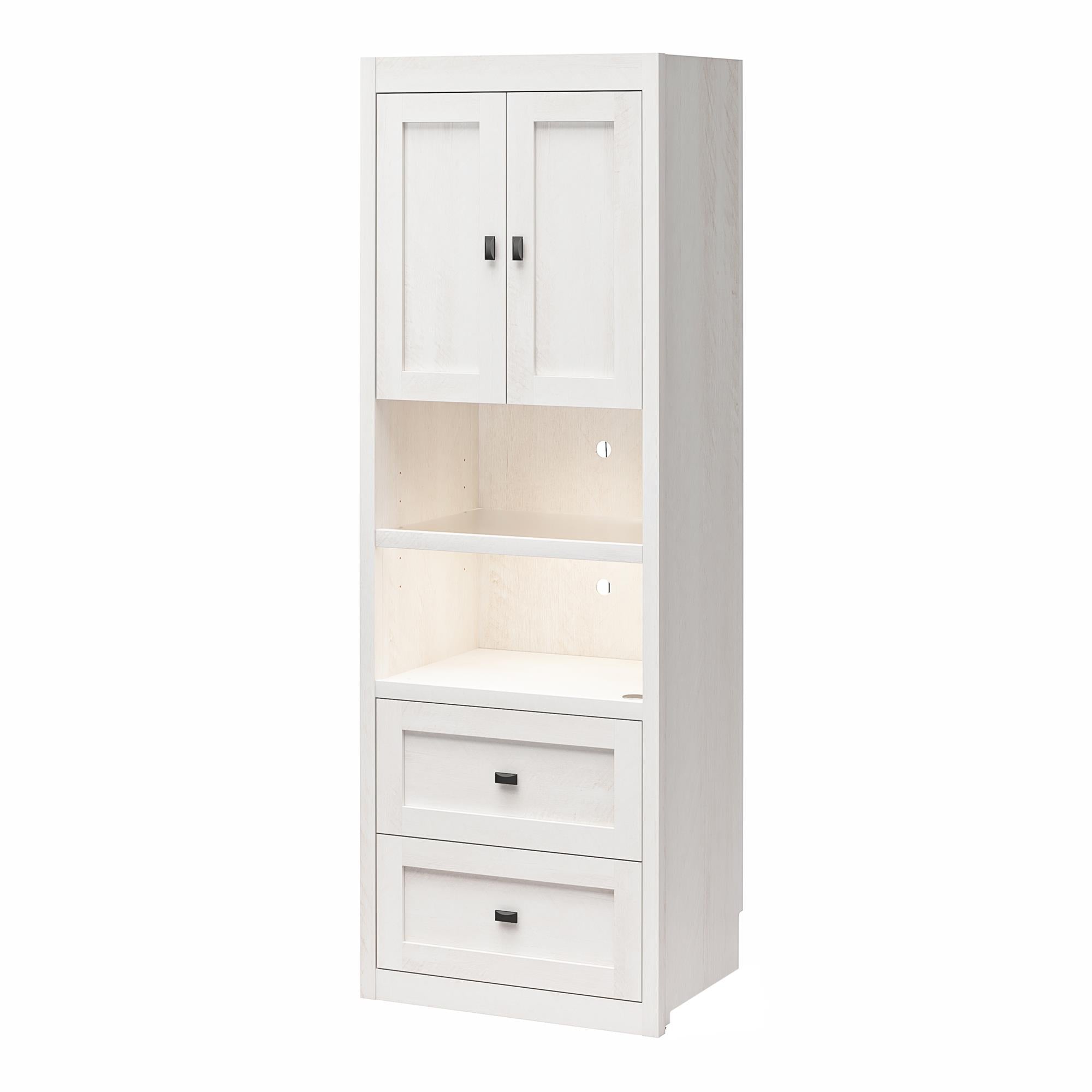 Signature Sleep Farmington Murphy Bed with Cabinets - Ivory Oak - Full