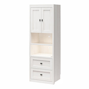 Signature Sleep Farmington Murphy Bed with Cabinets - Ivory Oak - Full