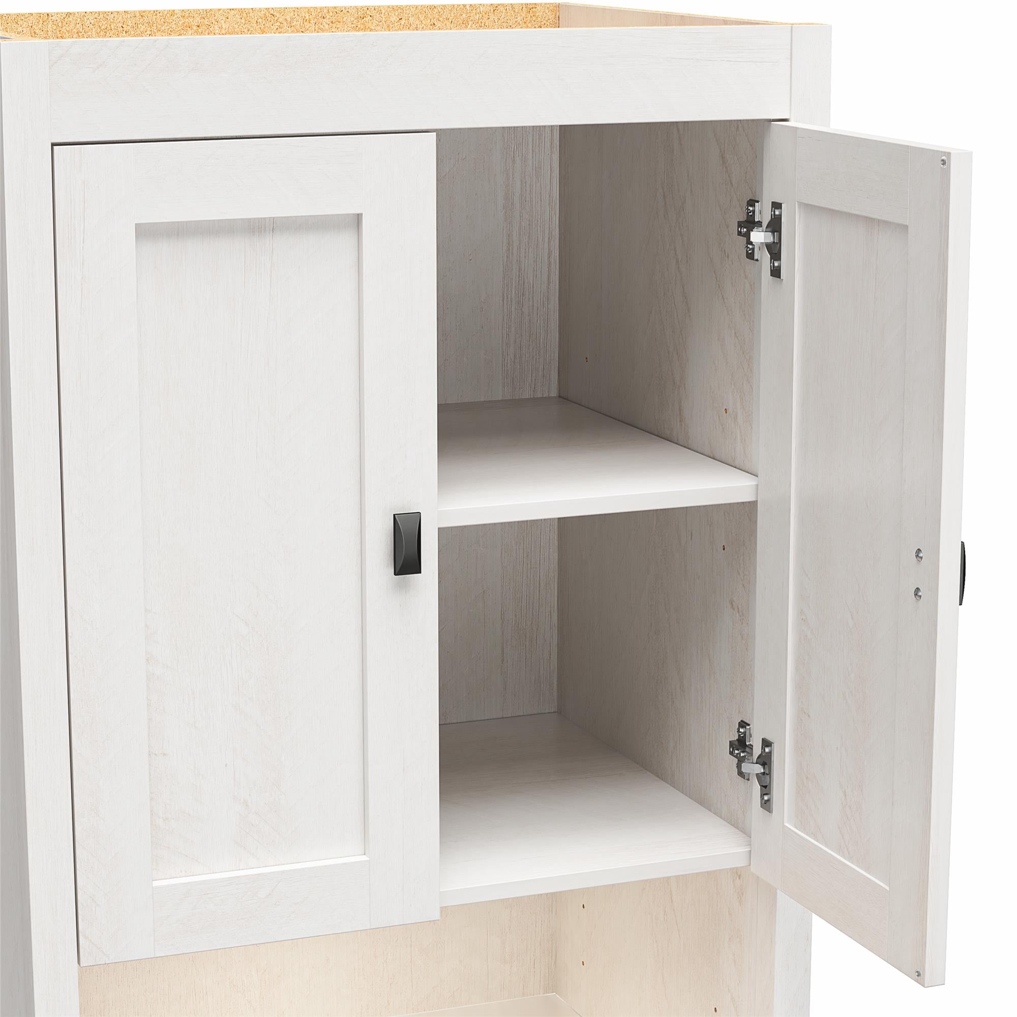 Signature Sleep Farmington Murphy Bed with Cabinets - Ivory Oak - Full