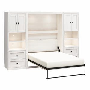 Signature Sleep Farmington Murphy Bed with Cabinets - Ivory Oak - Full