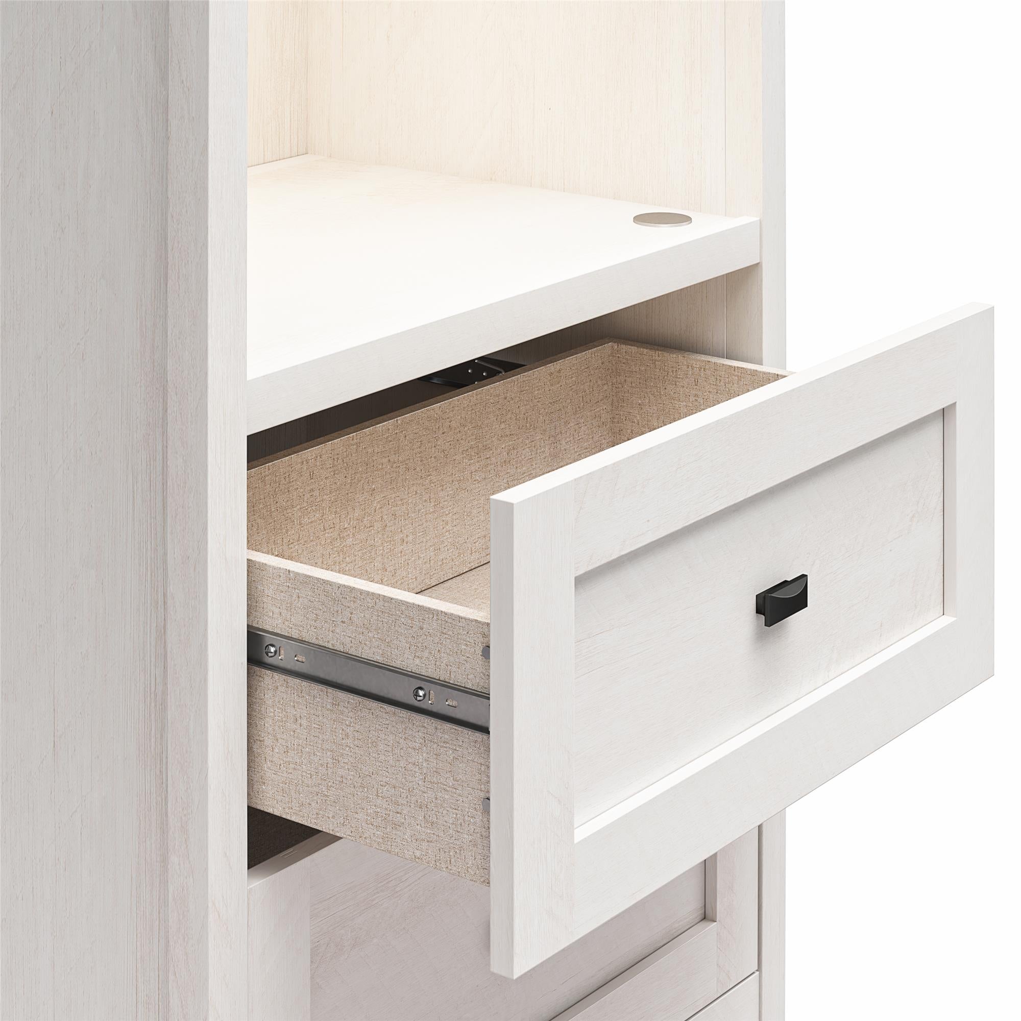 Signature Sleep Farmington Murphy Bed with Cabinets - Ivory Oak - Full