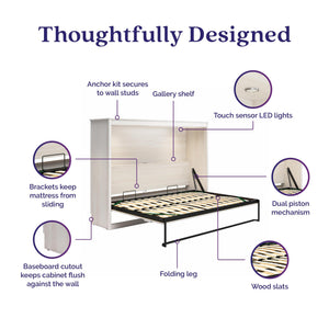 Signature Sleep Farmington Daybed Cabinet - Ivory Oak - Full