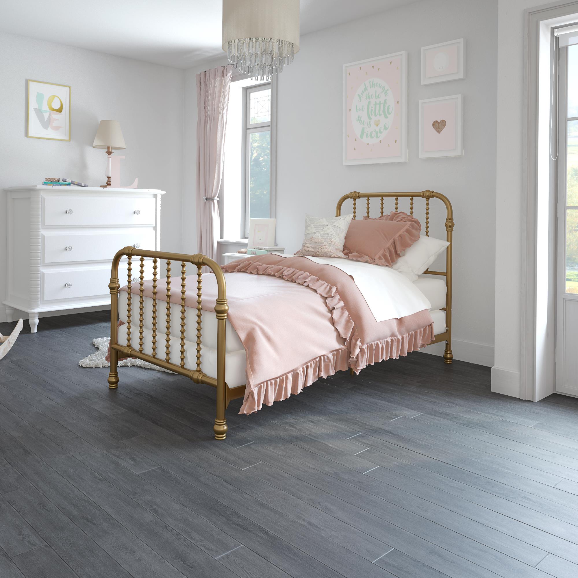 Max & Finn Wren Metal Bed - Gold - Twin