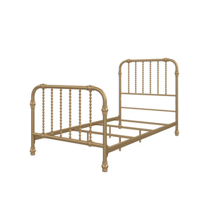 Max & Finn Wren Metal Bed - Gold - Twin
