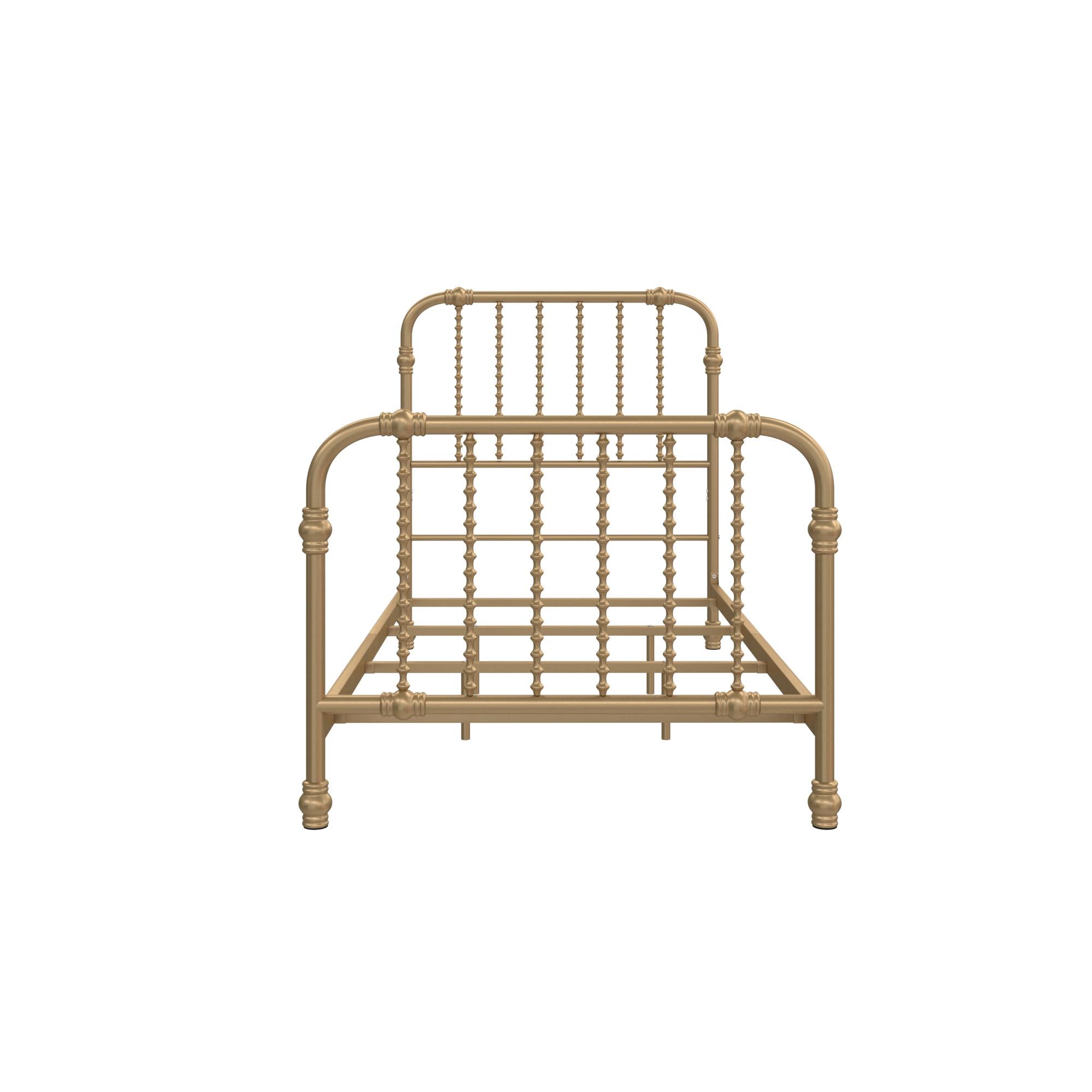 Max & Finn Wren Metal Bed - Gold - Twin