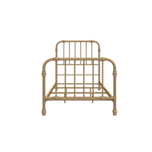 Max & Finn Wren Metal Bed - Gold - Twin