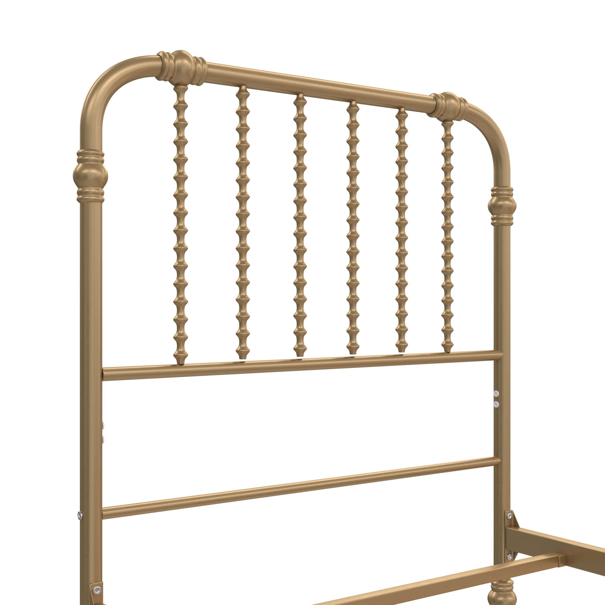 Max & Finn Wren Metal Bed - Gold - Twin