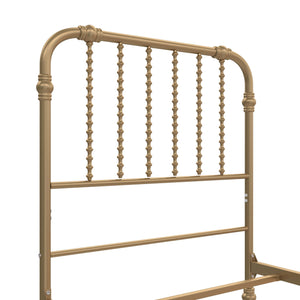 Max & Finn Wren Metal Bed - Gold - Twin