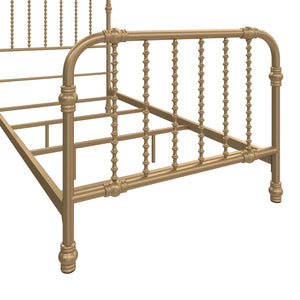 Max & Finn Wren Metal Bed - Gold - Twin