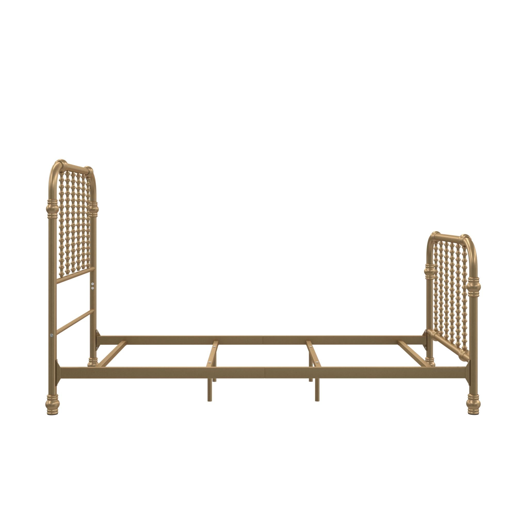 Max & Finn Wren Metal Bed - Gold - Twin